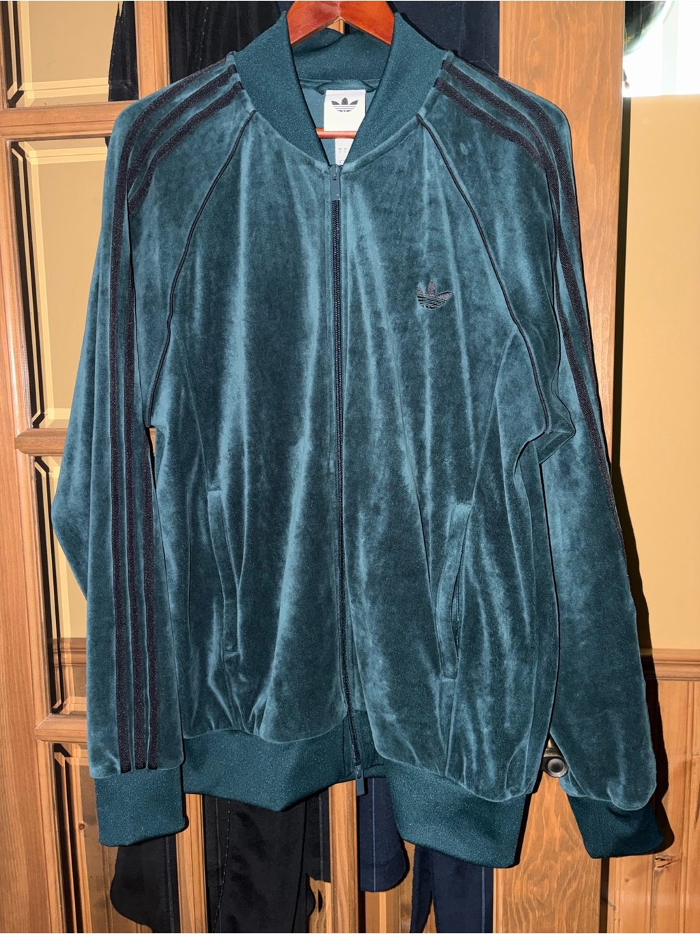 adidas Men’s SST Velour Zip-Up Track Jacket